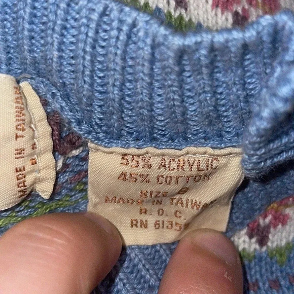 Vintage J Jordan Women’s Crewneck Acrylic Blend Sweater Size Small - Picture 4 of 8